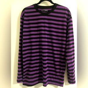 Purple & Black Stripe Long-Sleeve T-Shirt